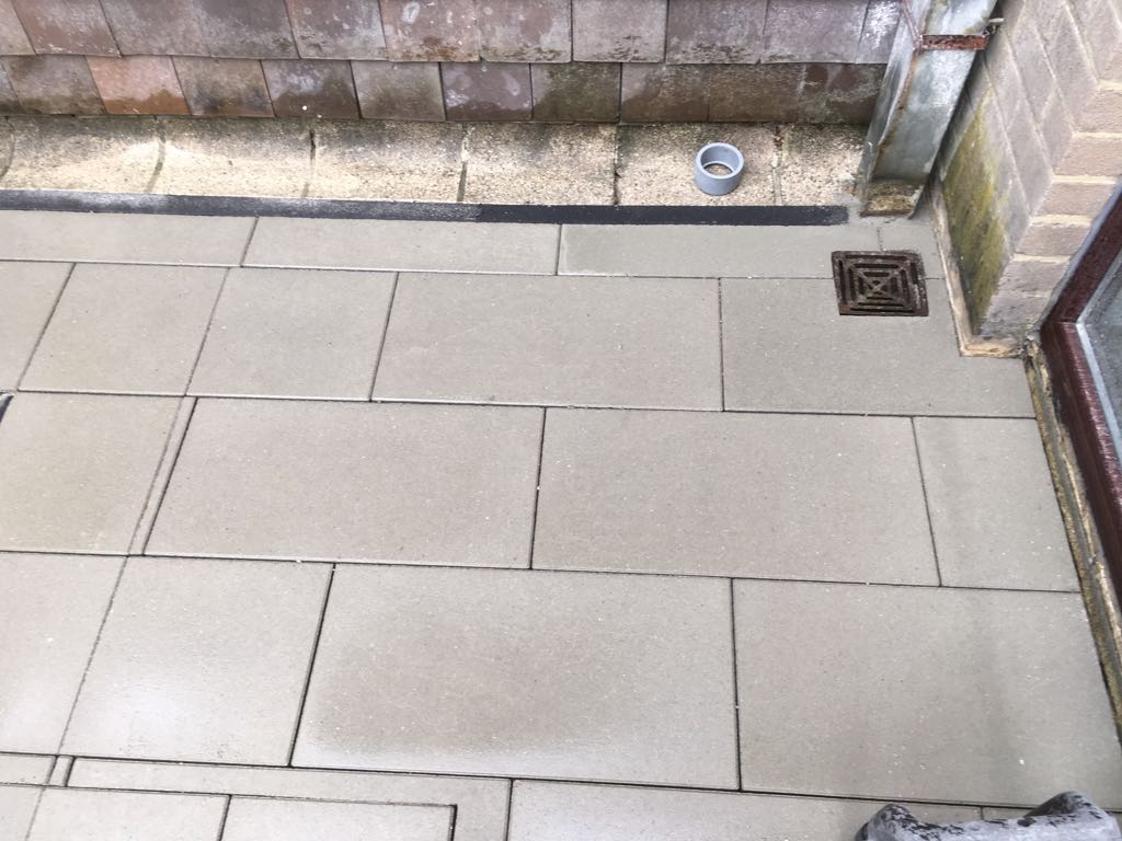 Terrasse en dalles béton